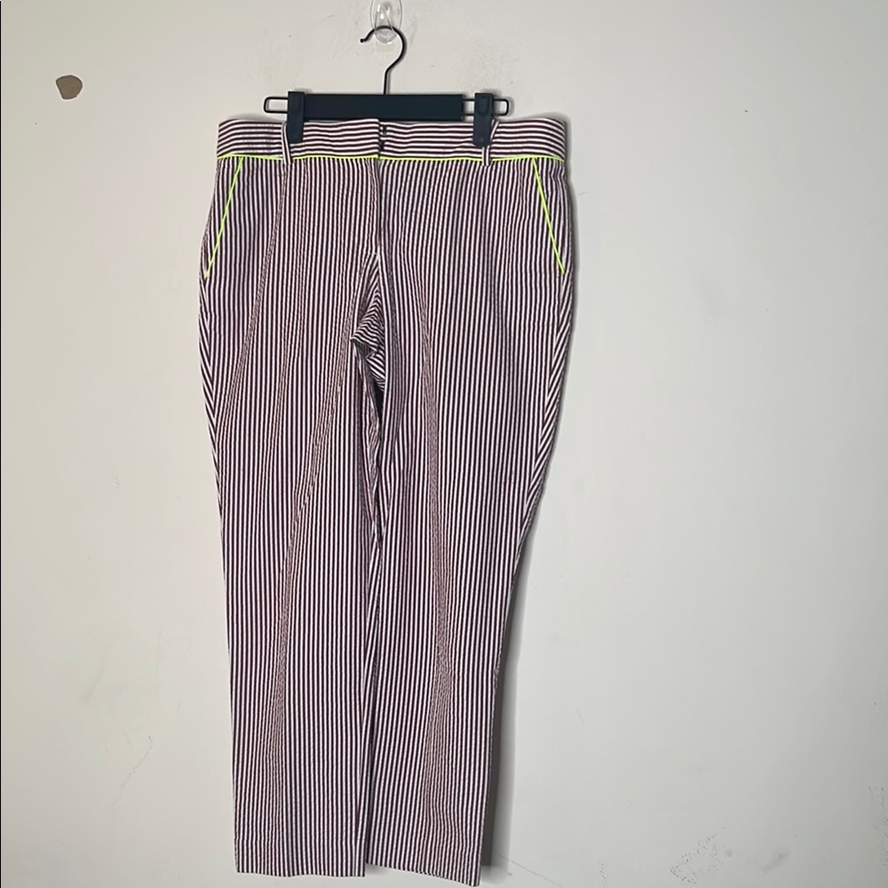 J. Crew Black and White Capris with Flat-Front Waistband